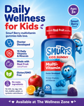 🌿 The Smurfs, Kids Gummy, Multi-Vitamin, Ages 3+, Smurf Berry, 60 Gummies