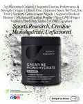 🌿 Sports Research, Creatine Monohydrate, Unflavored, 10.58 oz (300 g) 60 Servings