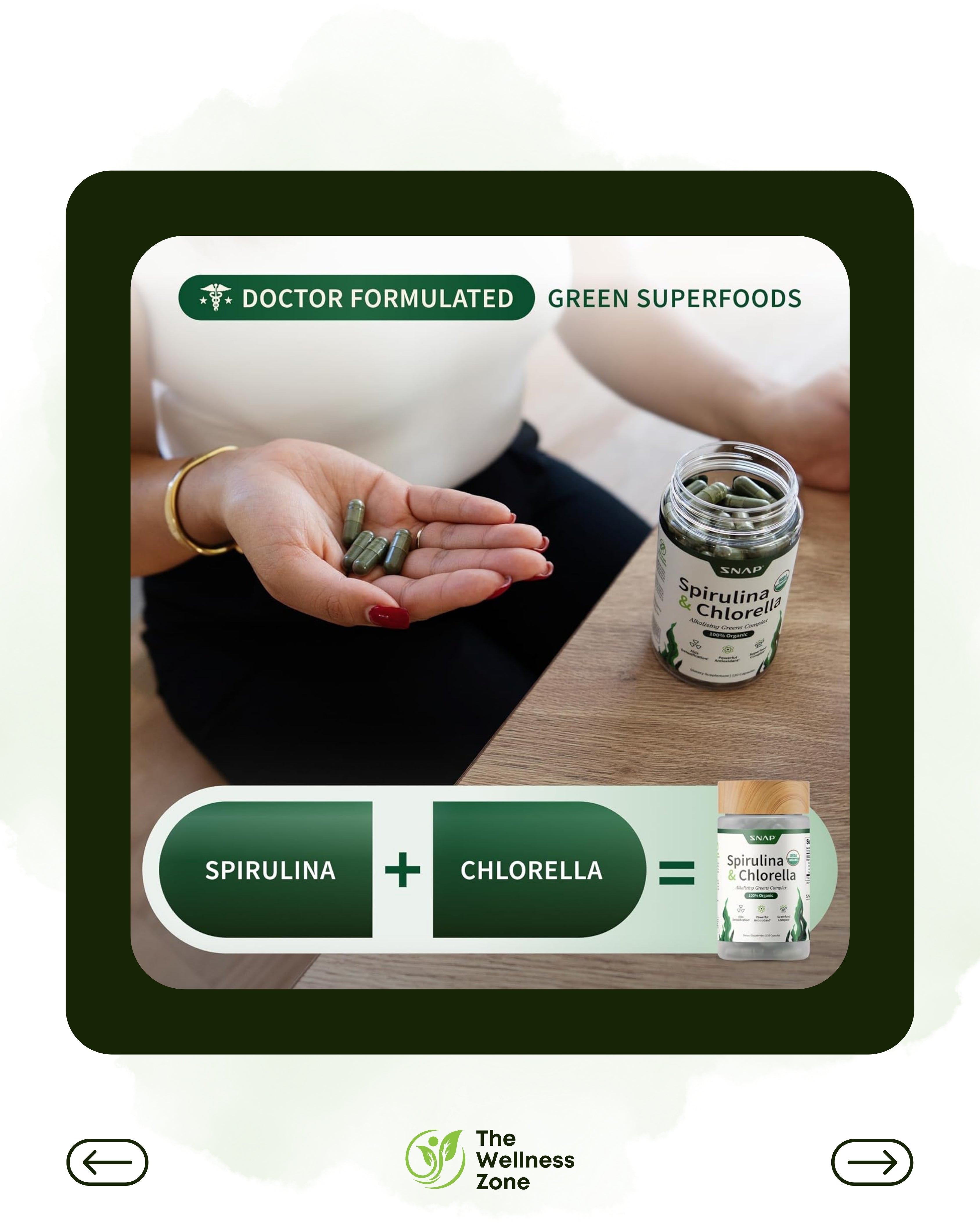 Snap Supplements, Spirulina & Chlorella