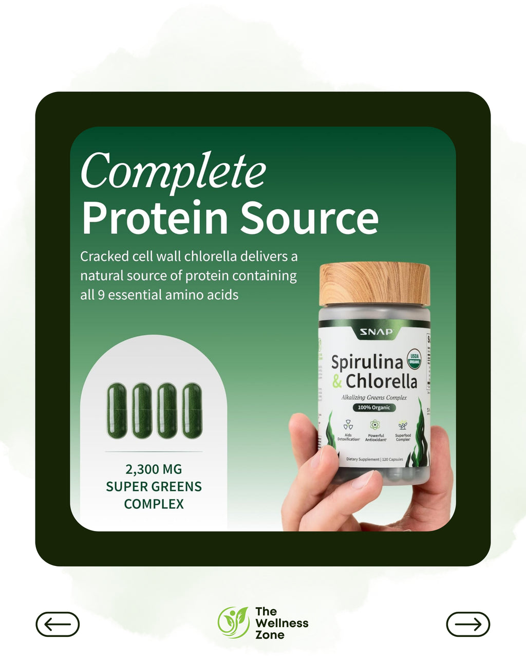 Snap Supplements, Spirulina & Chlorella