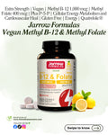 🌿 Jarrow Formulas, Vegan Methyl B-12 & Methyl Folate, Lemon, 100 Chewable Tablets