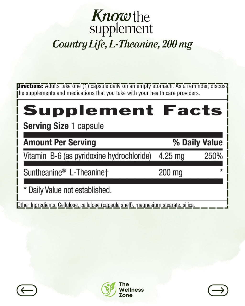 🌿 Country Life, L-Theanine, 200 mg, 60 Vegan Capsules