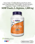 🌿 NOW Foods, L-Arginine, 1,000 mg, 120 Tablets