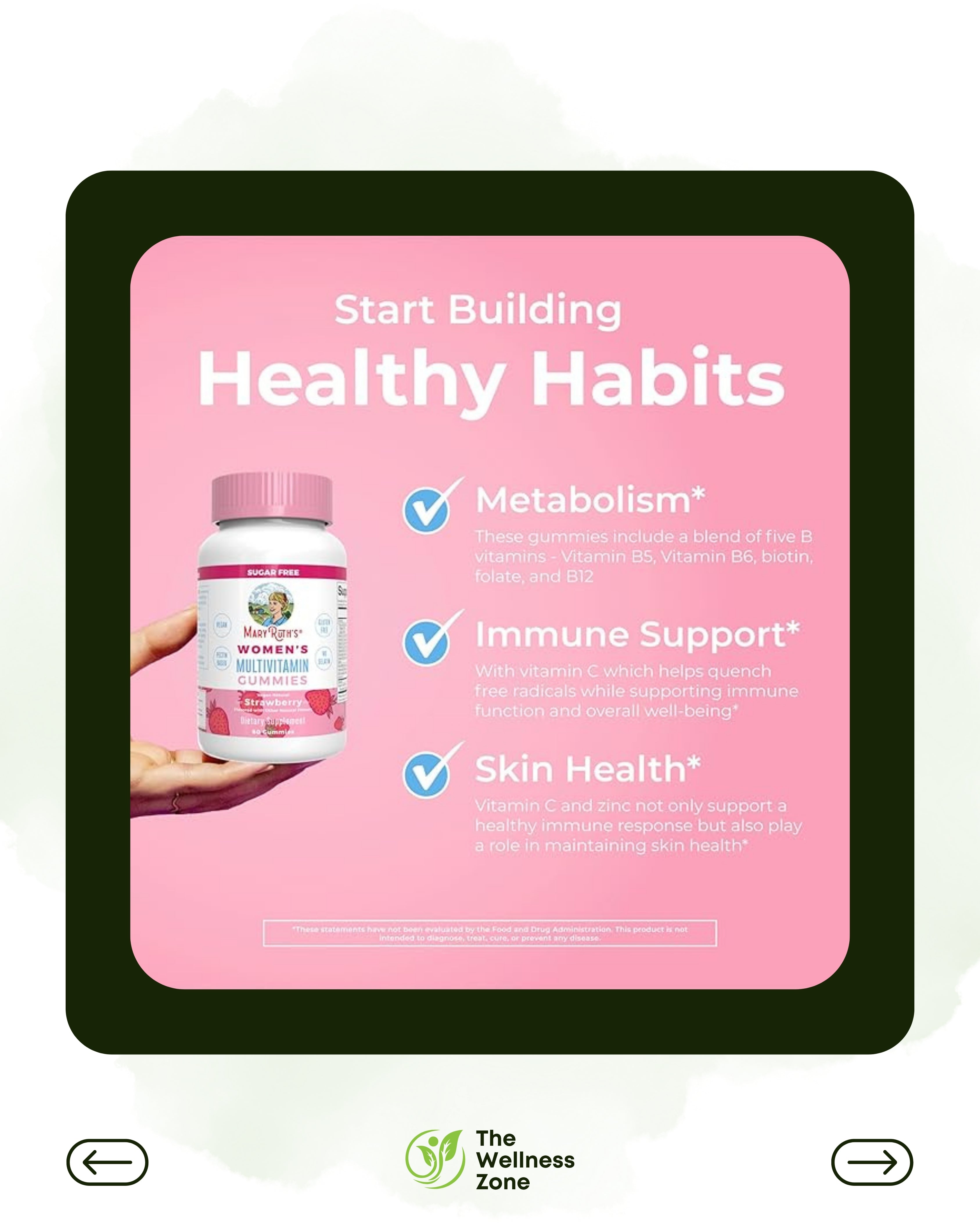 🌿 MaryRuth's, Women's Multivitamin Gummies, Strawberry , 60 Gummies