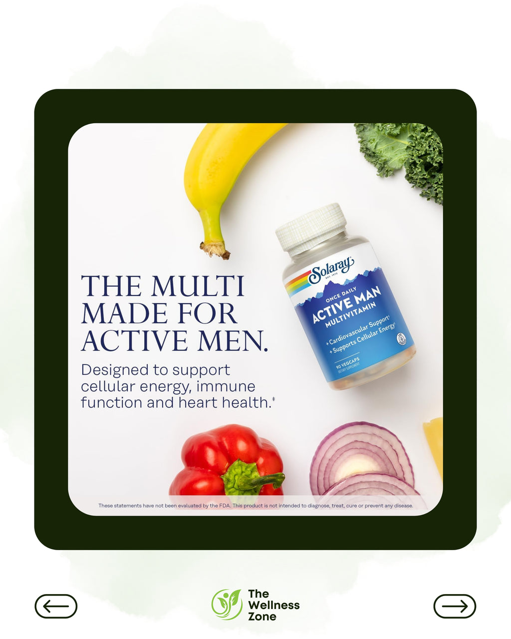 🌿 Solaray, Once Daily Active Man Multivitamin, 90 VegCaps