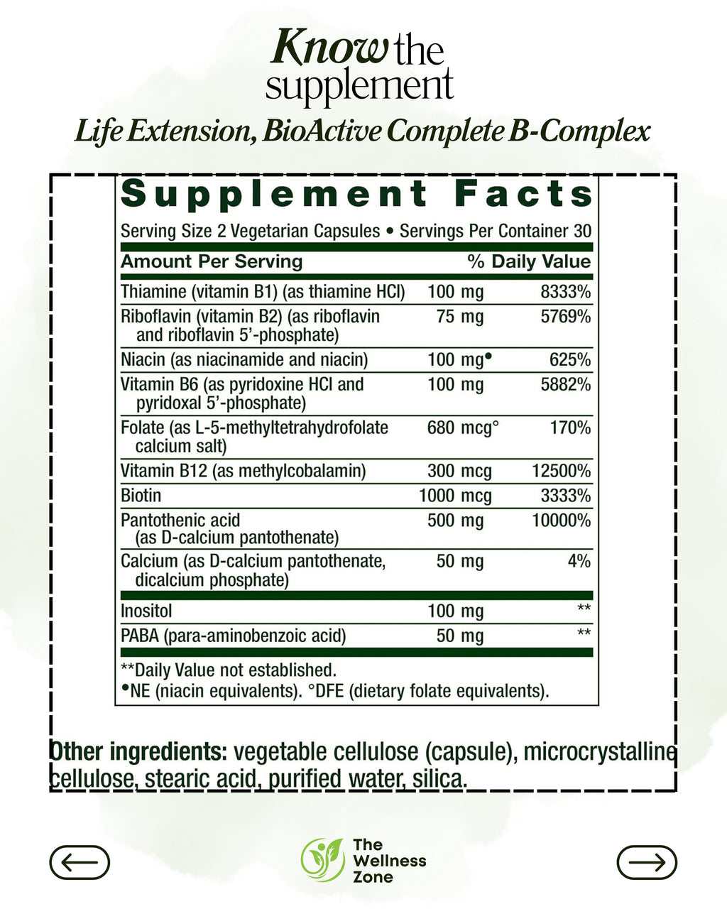 🌿 Life Extension, BioActive Complete B-Complex, 60 Vegetarian Capsules