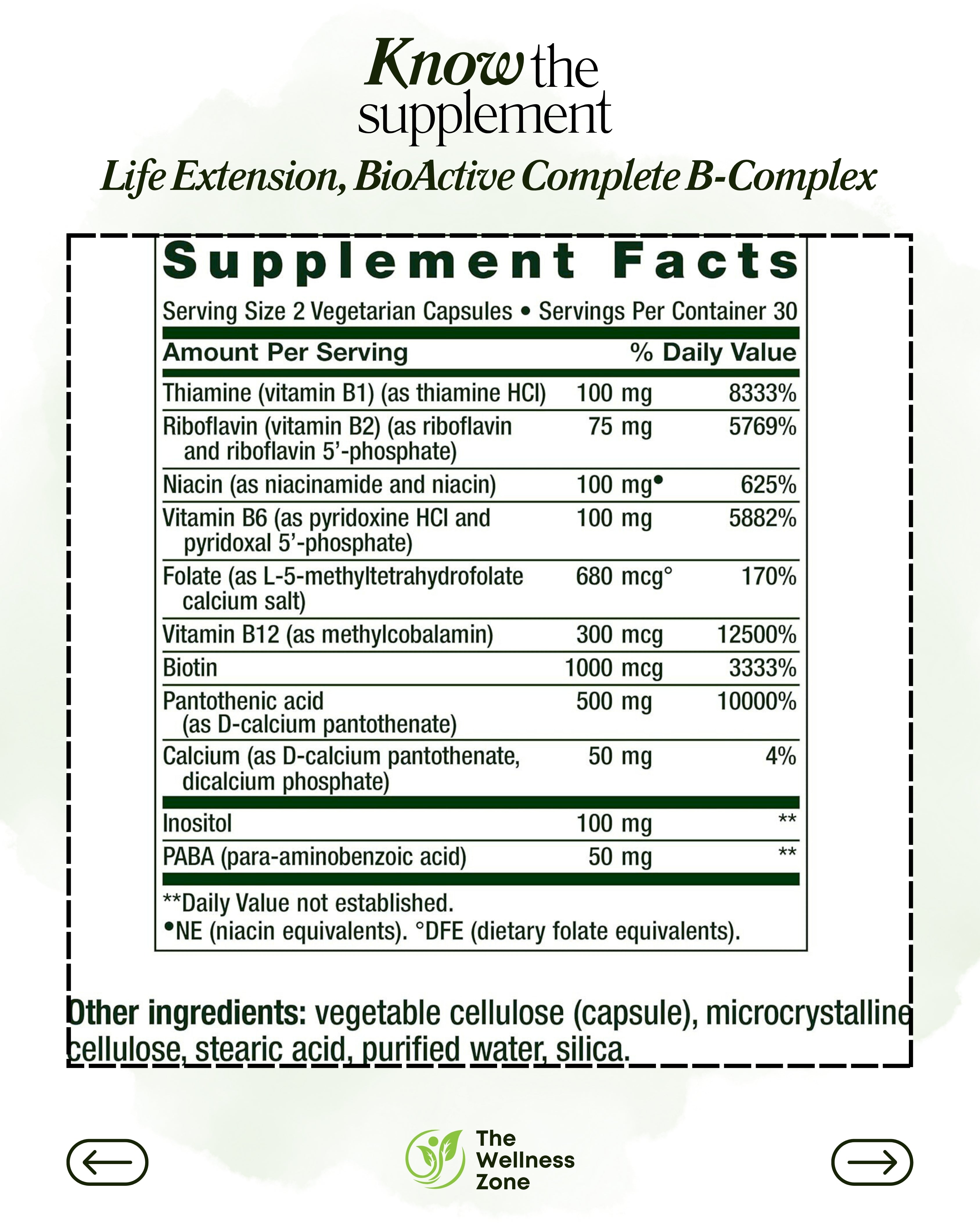 🌿 Life Extension, BioActive Complete B-Complex, 60 Vegetarian Capsules