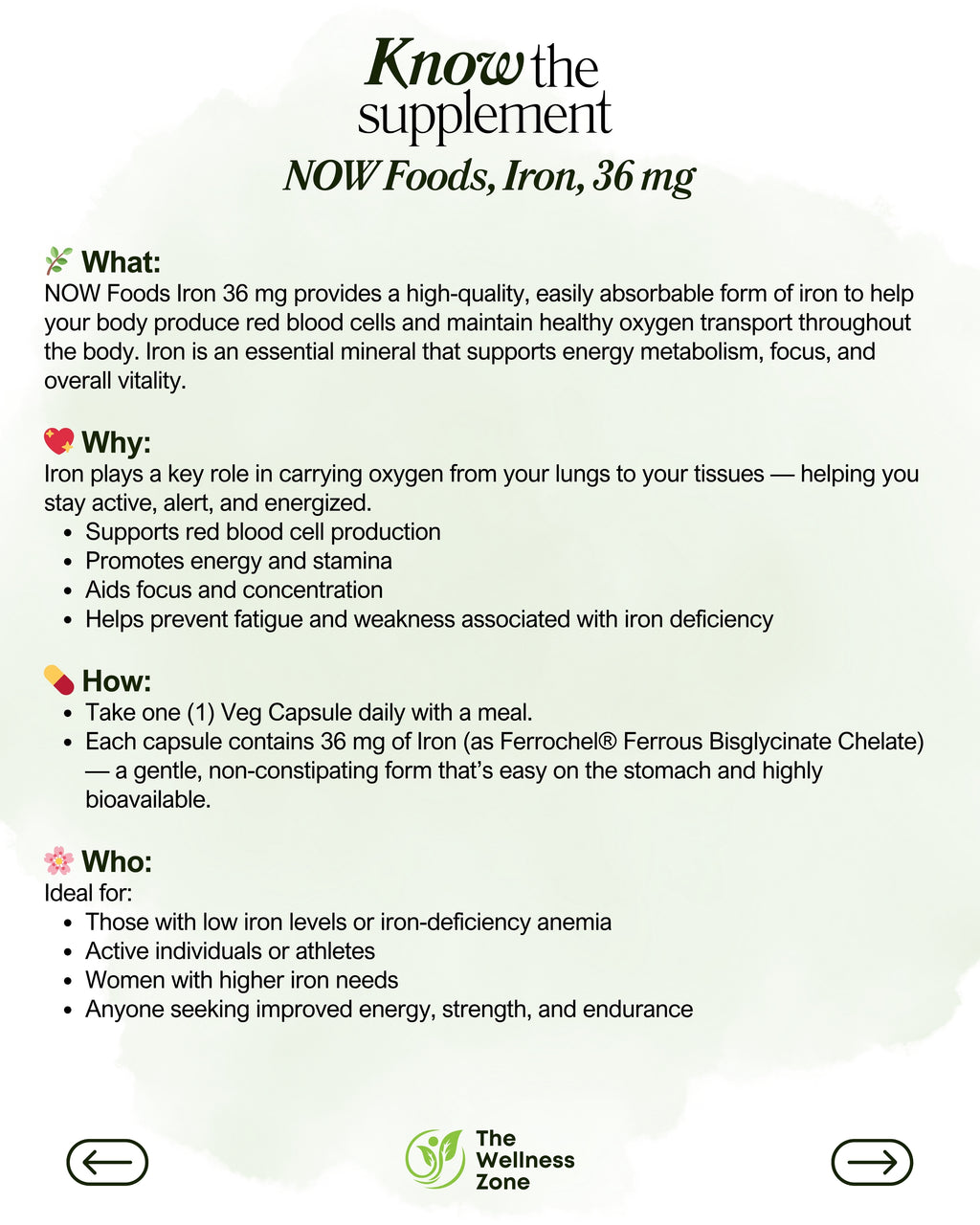 NOW Foods, Iron, 36 mg, 90 Veg Capsules