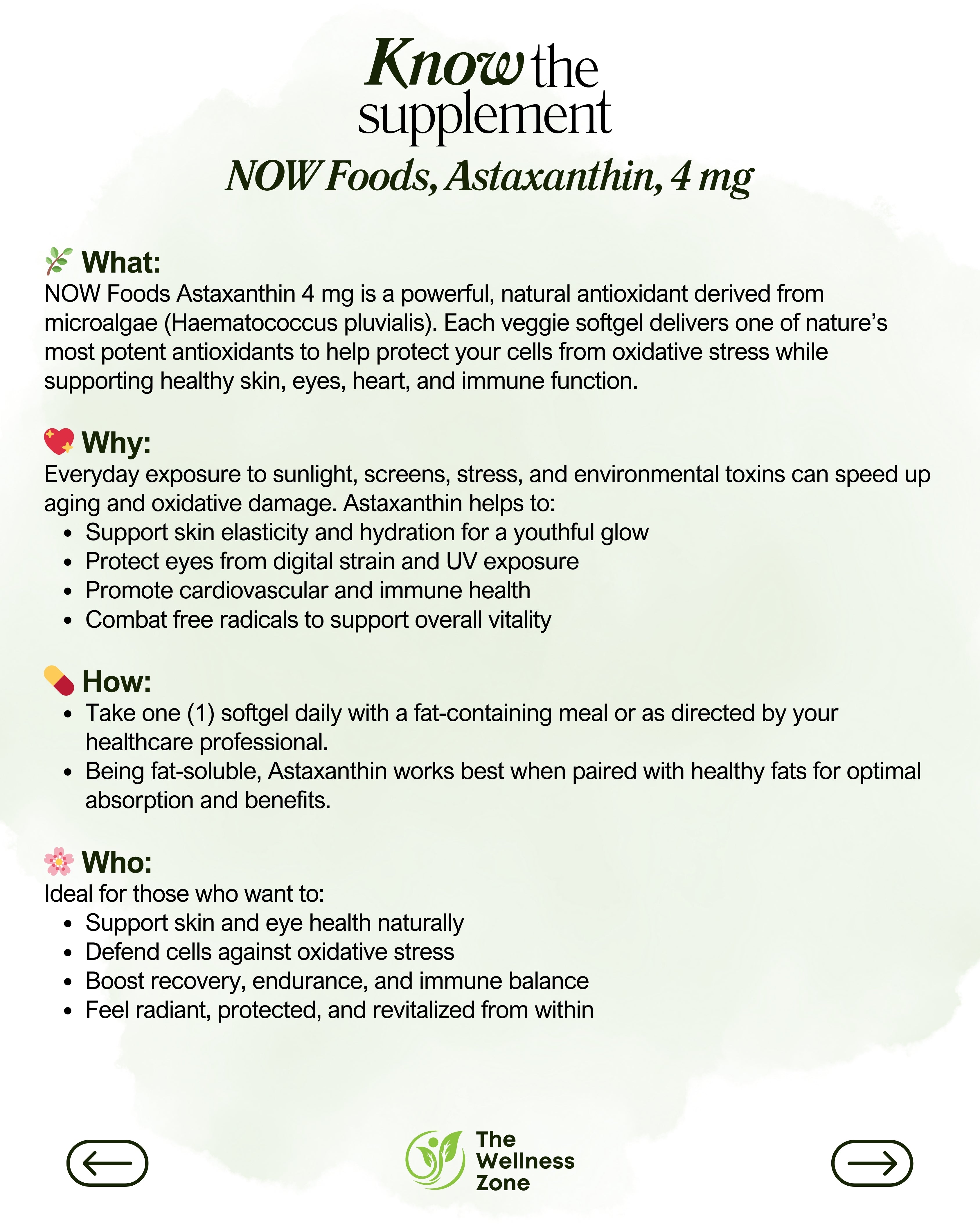 🌿 NOW Foods, Astaxanthin, 4 mg, 60 Veggie Softgels