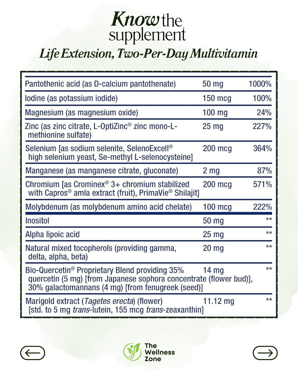 🌿 Life Extension, Two-Per-Day Multivitamin, 60 Tablets