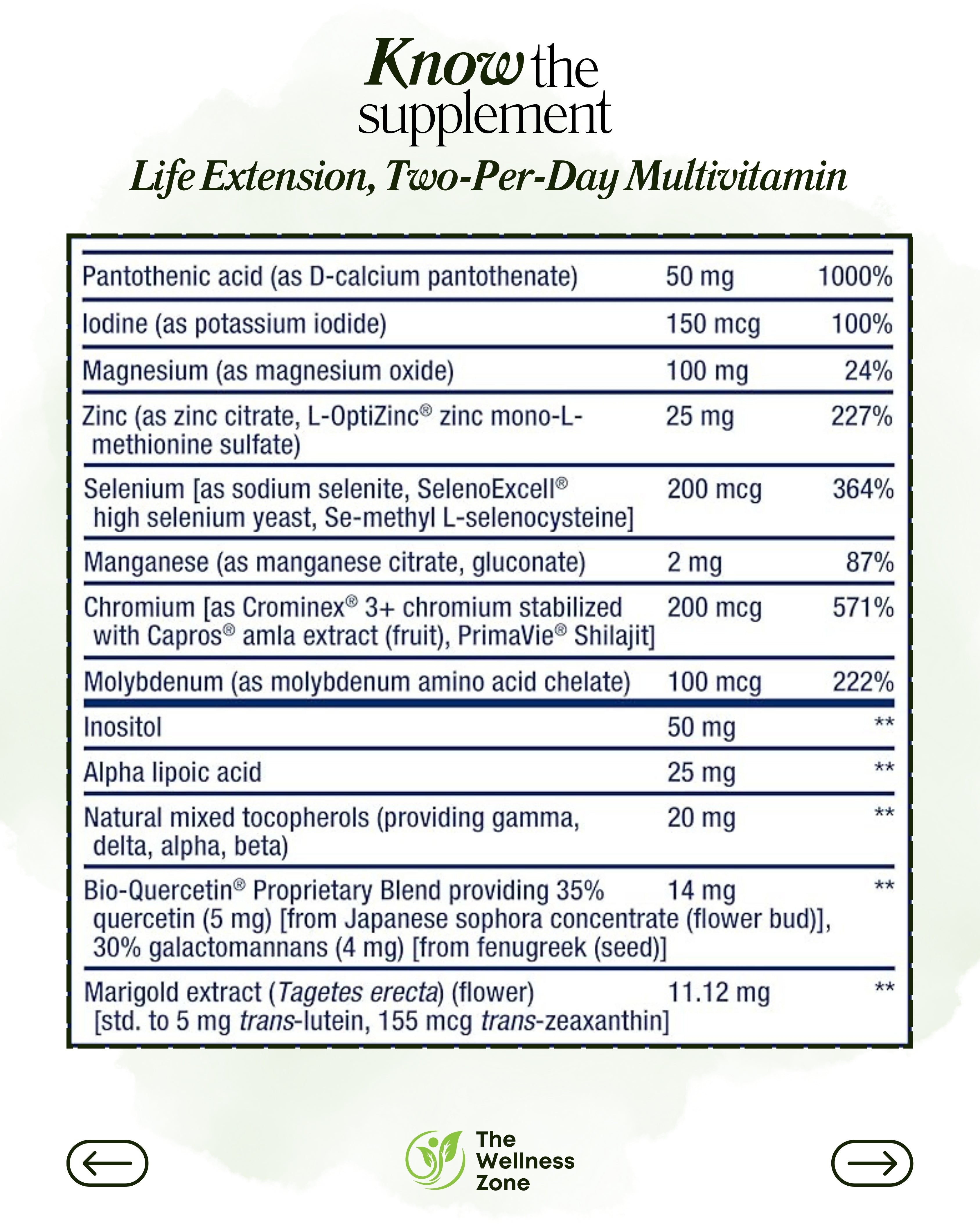 🌿 Life Extension, Two-Per-Day Multivitamin, 60 Tablets