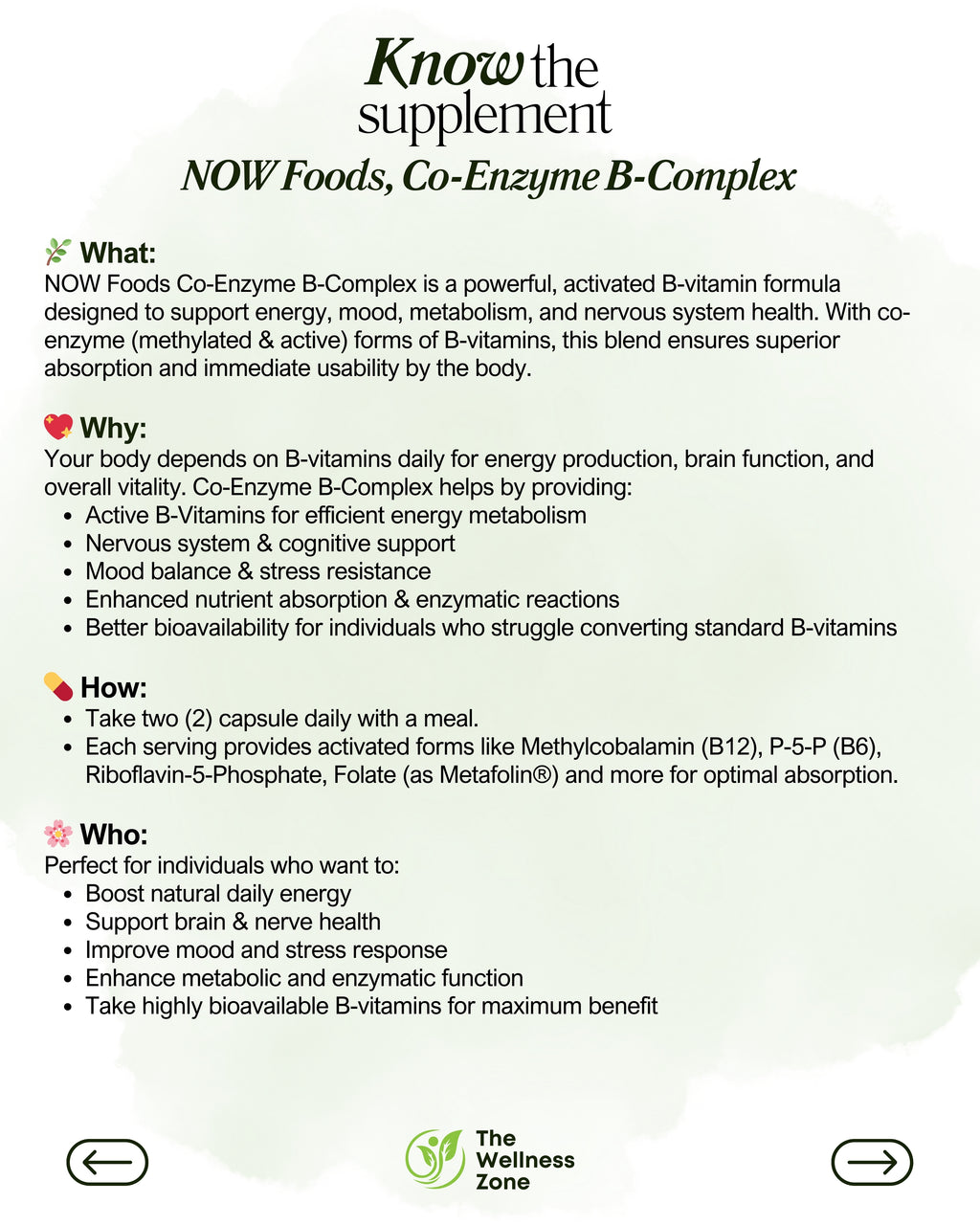 🌿 NOW Foods, Co-Enzyme B-Complex, 60 Veg Capsules