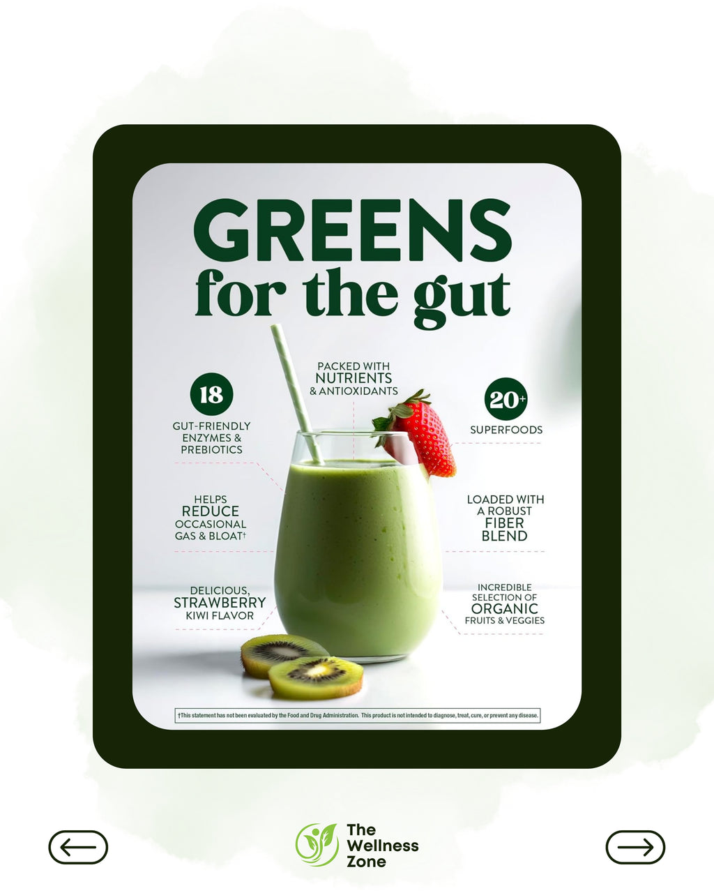 🌿 Nature's Truth, Organic Greens+, Strawberry Kiwi, 5.18 oz (147 g)