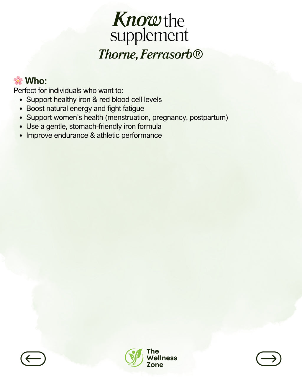 🌿 Thorne, Ferrasorb®, 60 Capsules