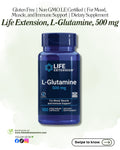 🌿 Life Extension, L-Glutamine, 500 mg, 100 Vegetarian Capsules