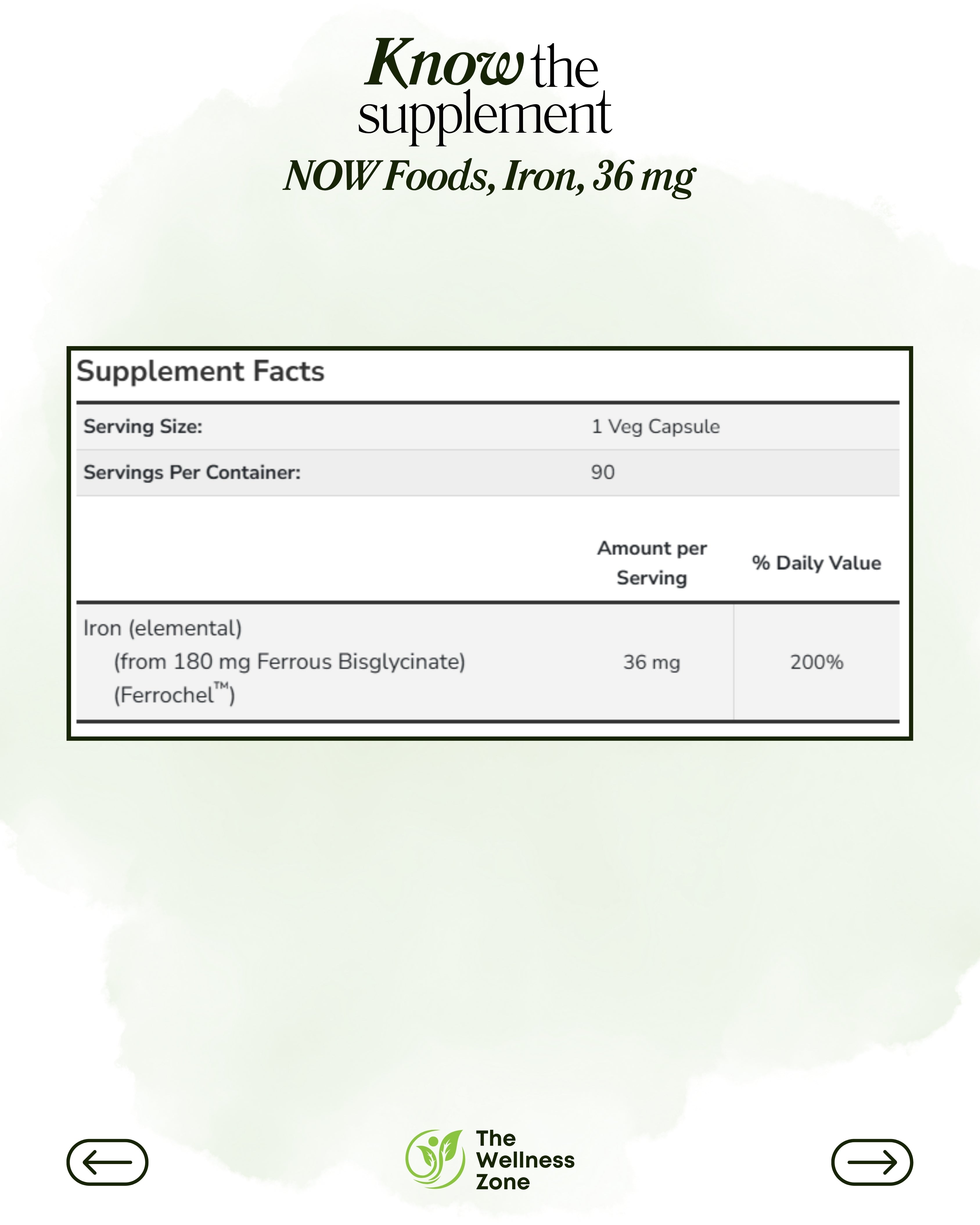 NOW Foods, Iron, 36 mg, 90 Veg Capsules