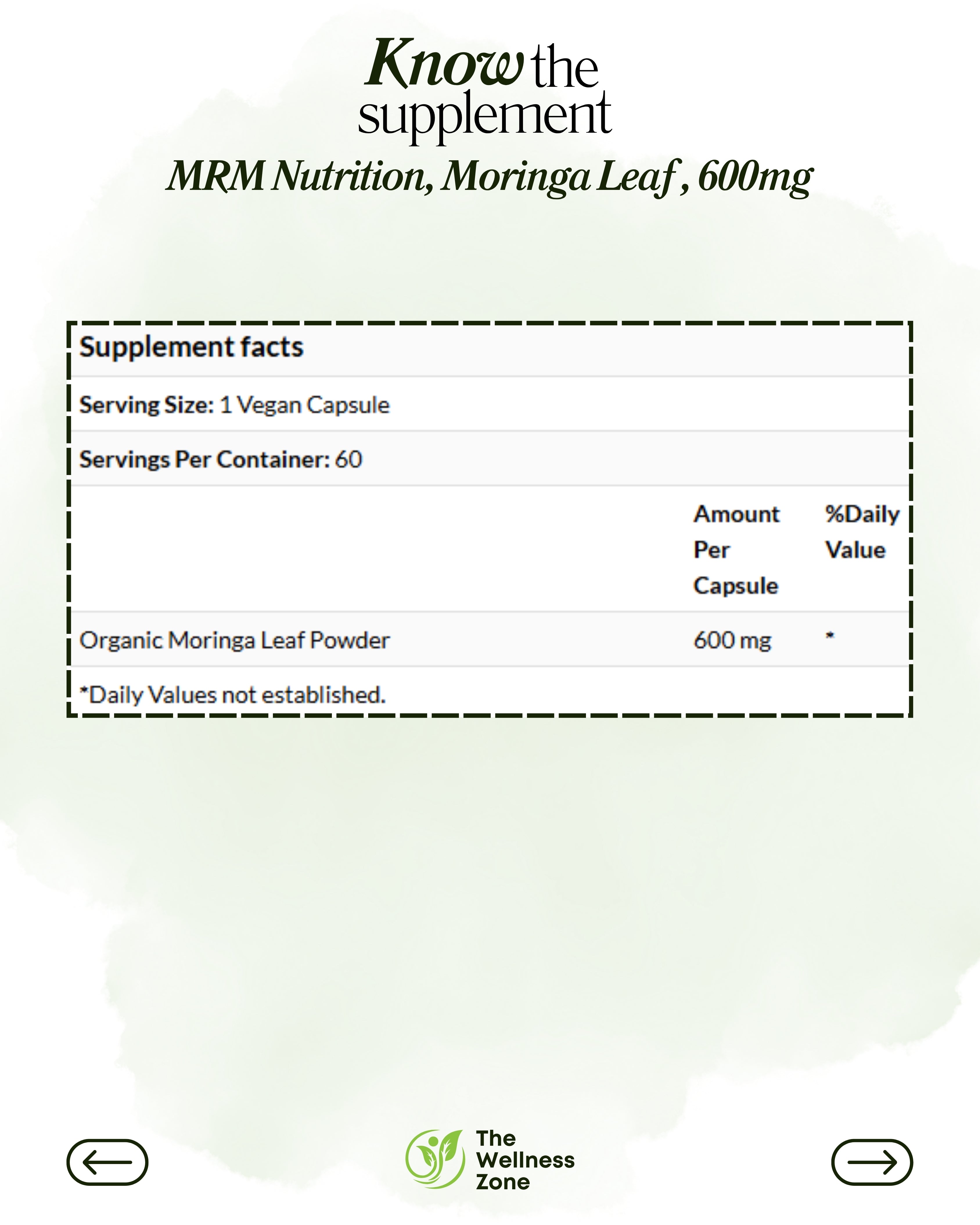 🌿 MRM Nutrition, Moringa Leaf, 60 Vegan Capsules (600 mg per Capsule)