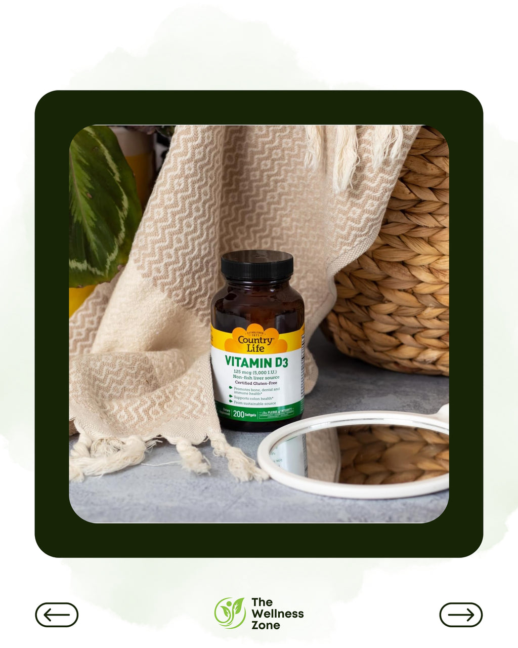 🌿 Country Life, Vitamin D3, 125 mcg (5,000 IU), 60 Softgels