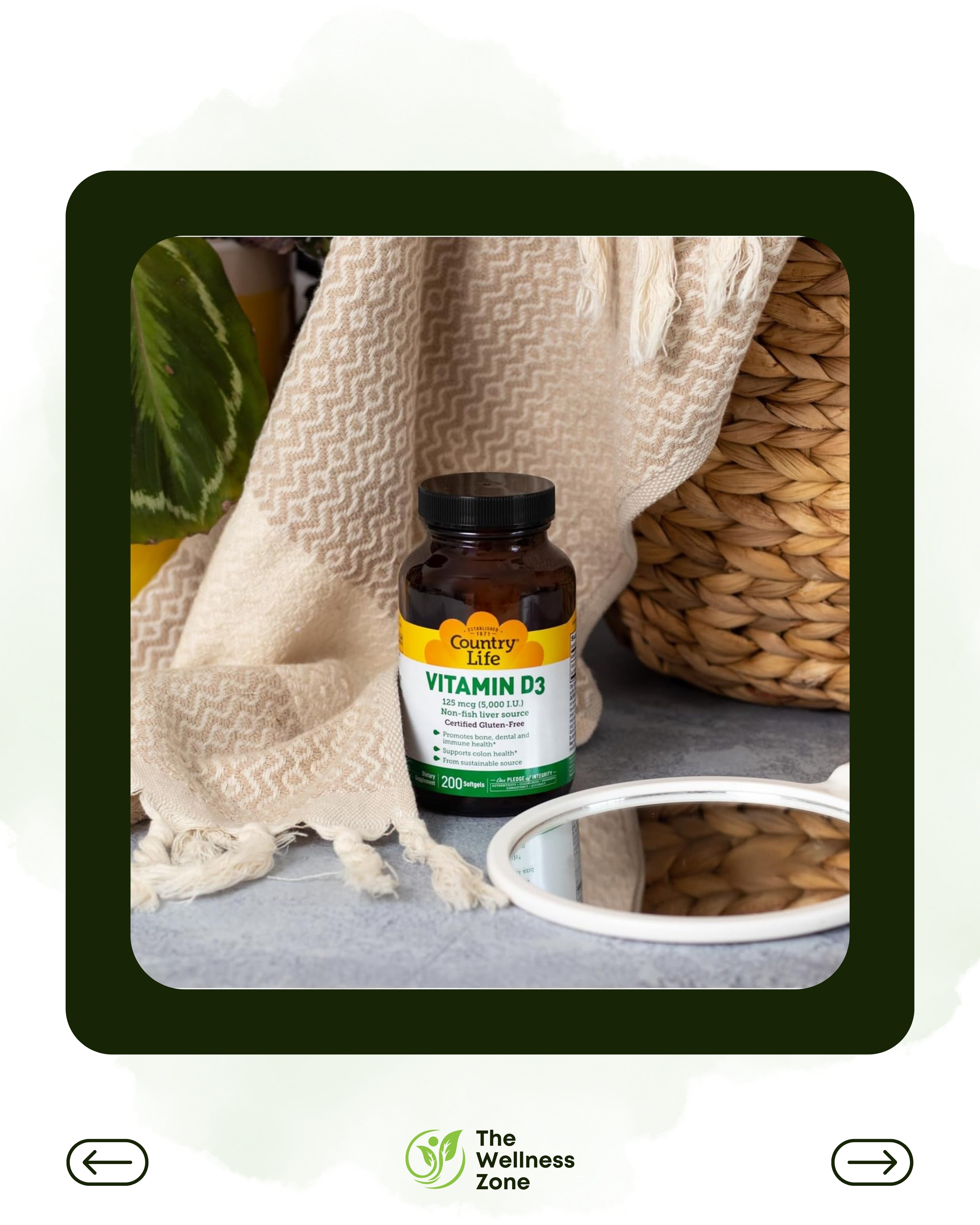 🌿 Country Life, Vitamin D3, 125 mcg (5,000 IU), 60 Softgels