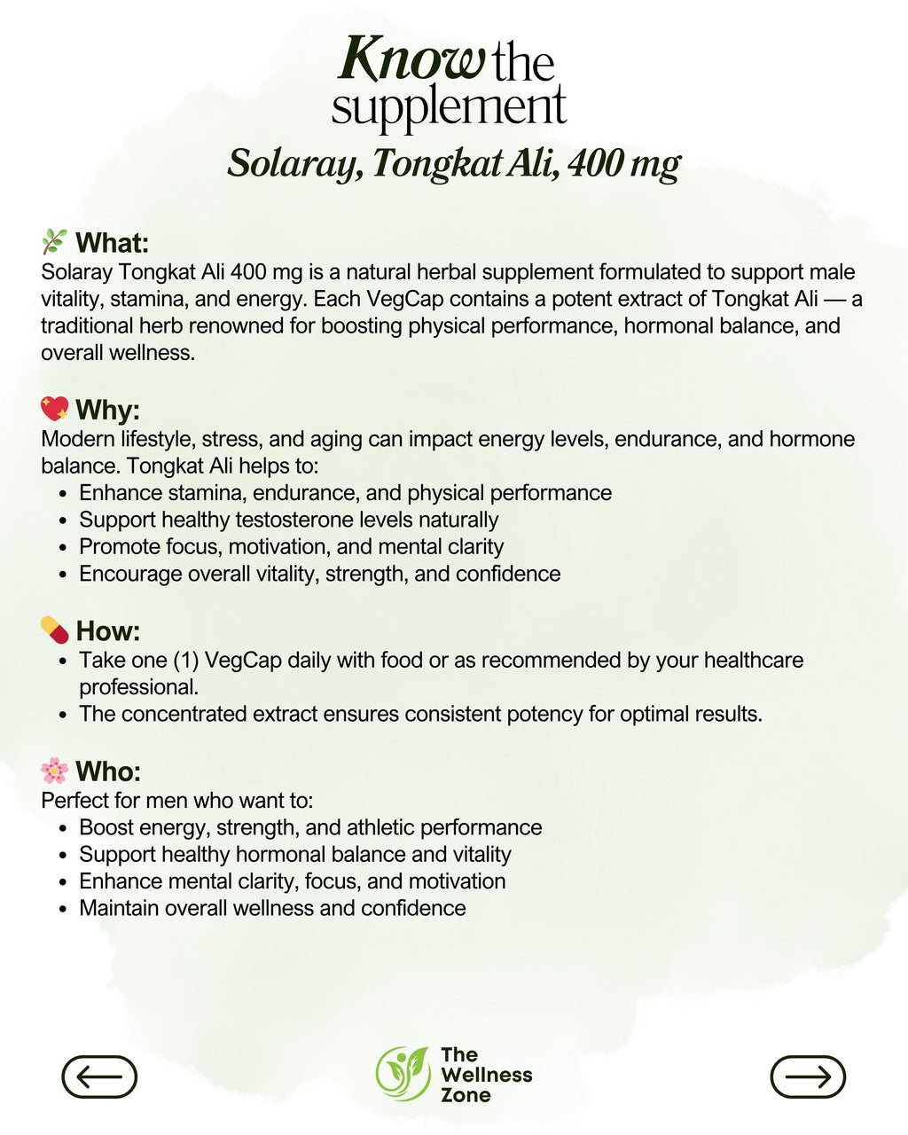 🌿 Solaray, Tongkat Ali, 400 mg, 60 VegCaps