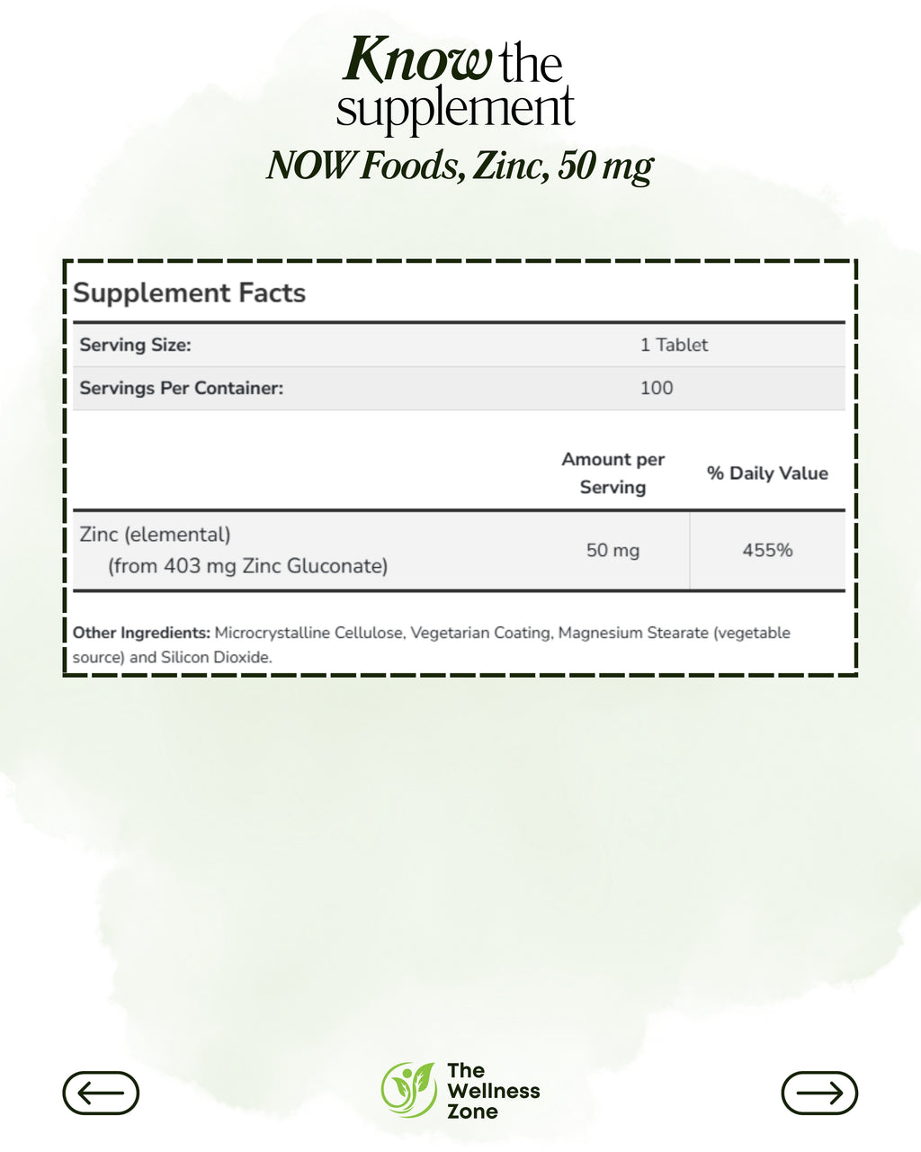 🌿 NOW Foods, Zinc, 50 mg, 100 Tablets