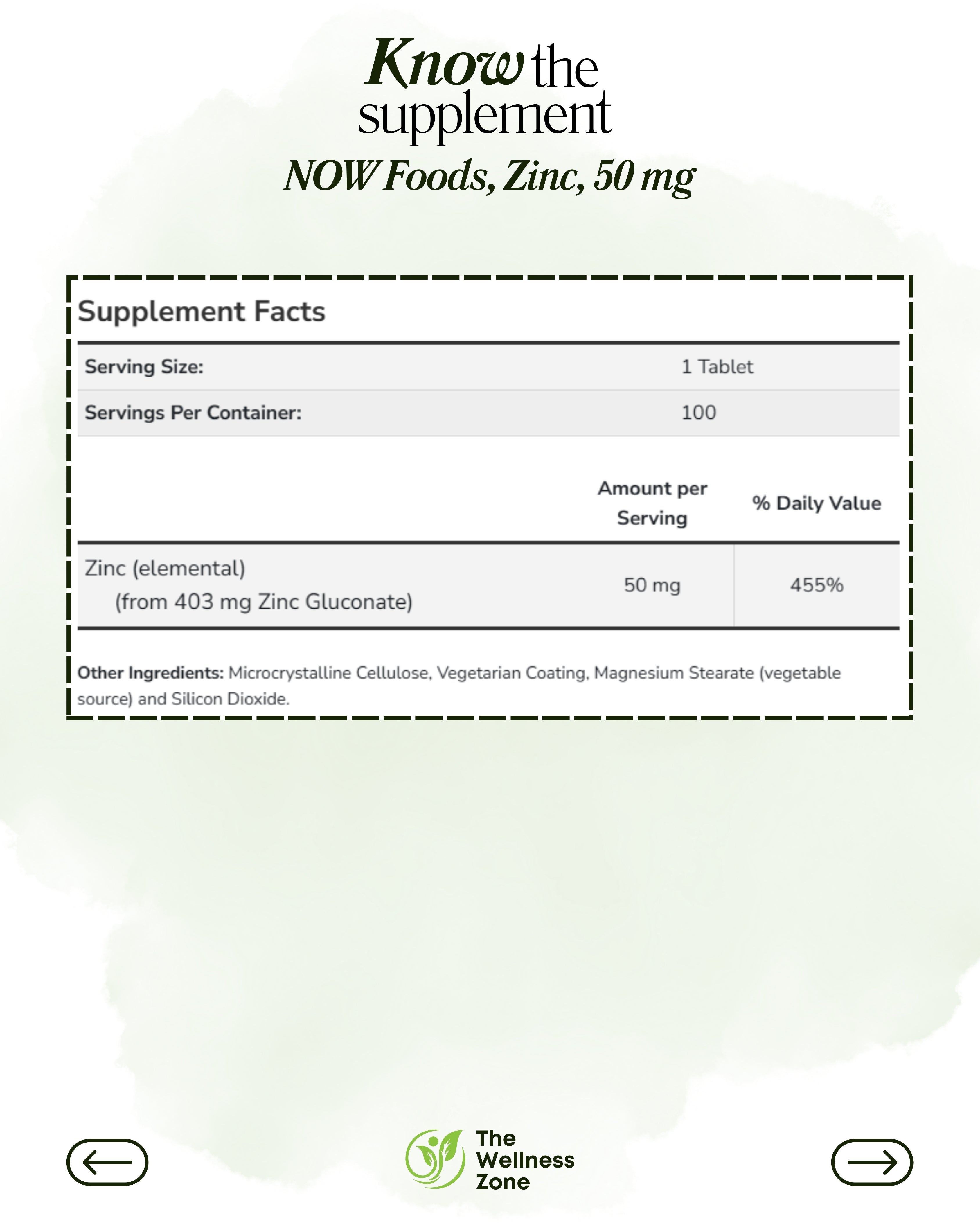 🌿 NOW Foods, Zinc, 50 mg, 100 Tablets