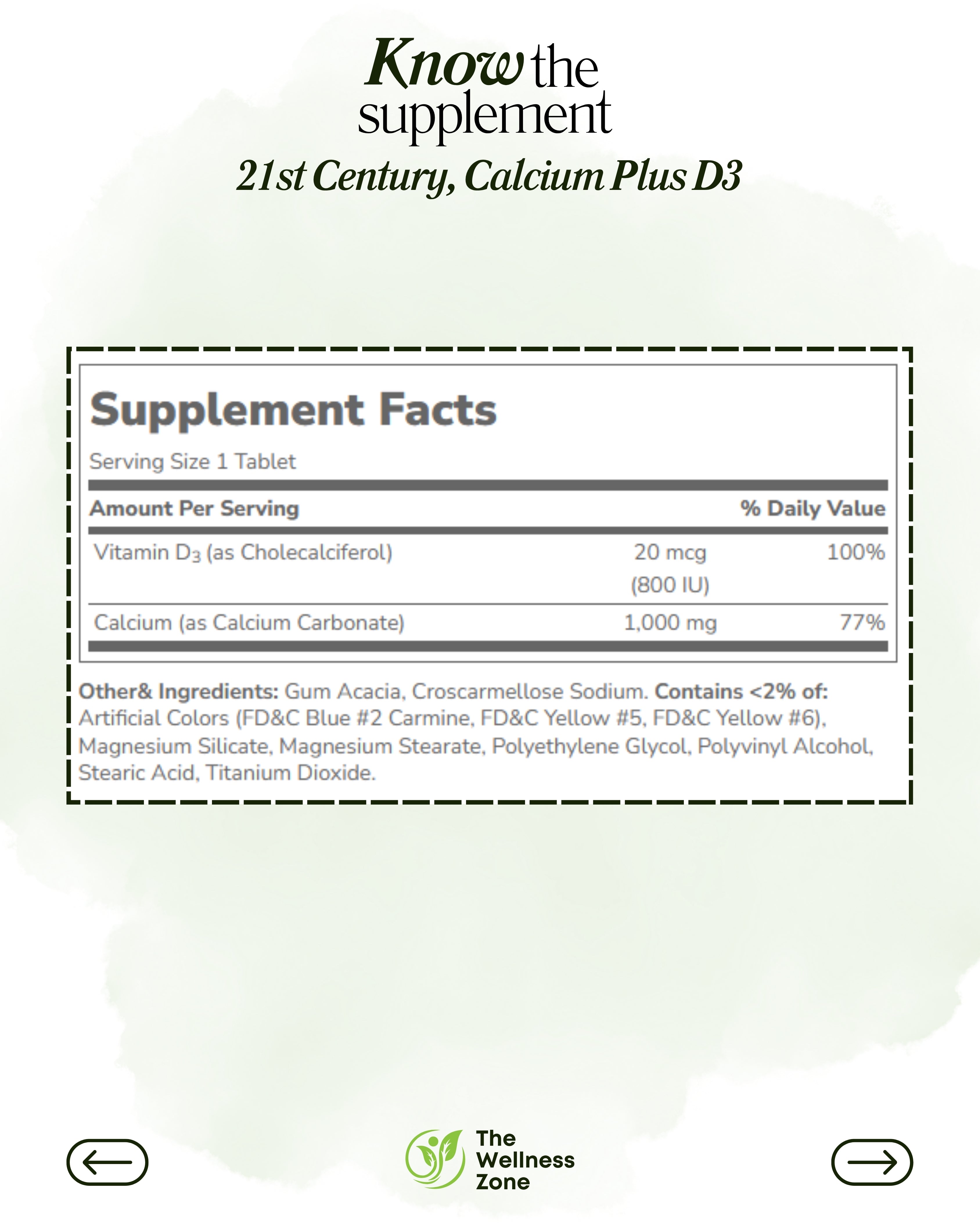🌿 21st Century, Calcium Plus D3, 90 Tablets
