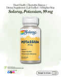 🌿 Solaray, Potassium, 99 mg, 100 VegCaps