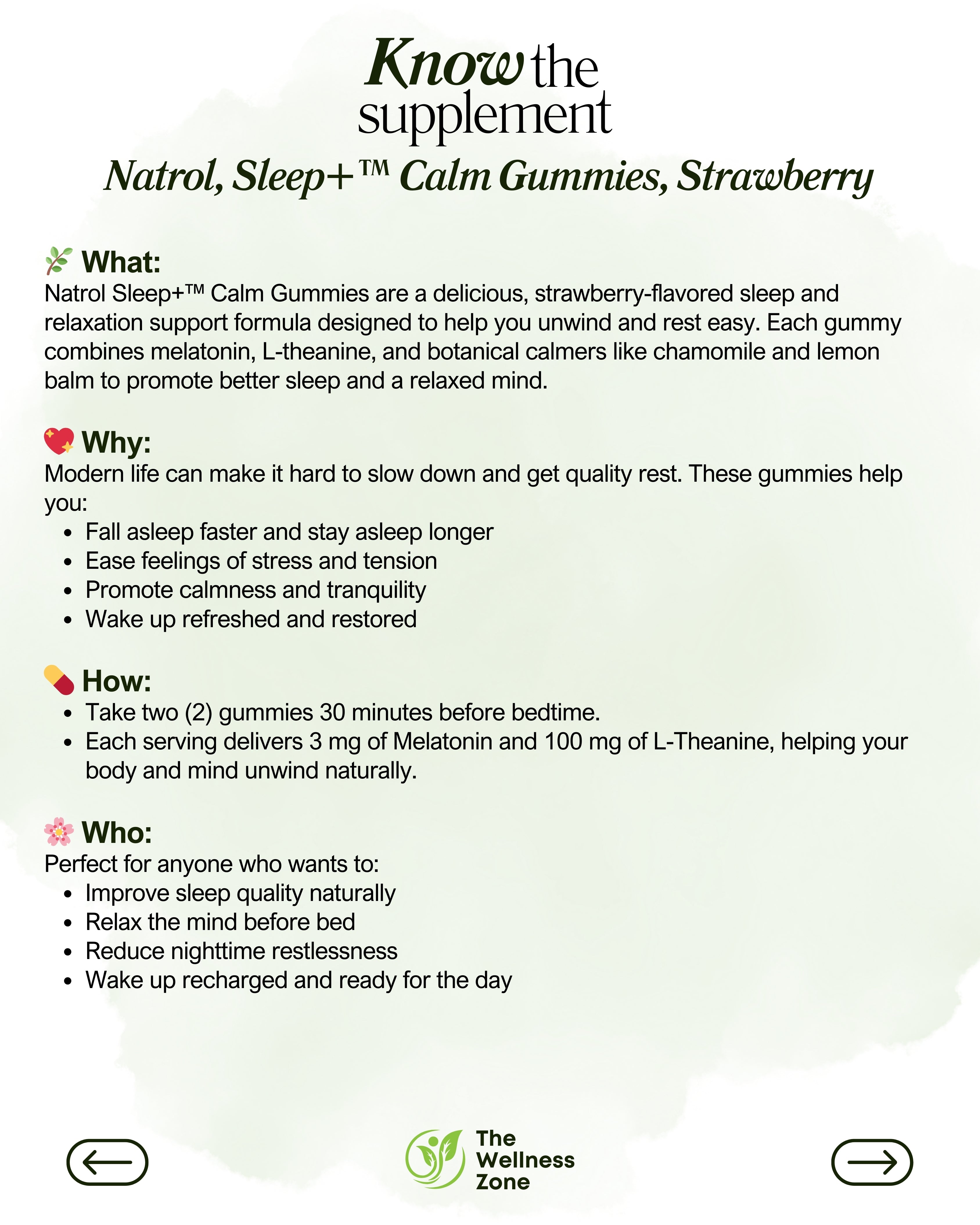 🌿 Natrol, Sleep+™ Calm Gummies, Strawberry, 60 Gummies