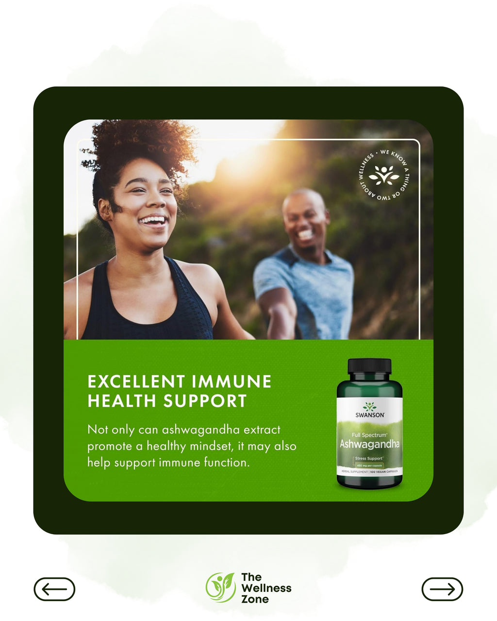 🌿 Swanson, Full Spectrum® Ashwagandha, 100 Vegan Capsules (450 mg per Capsule)