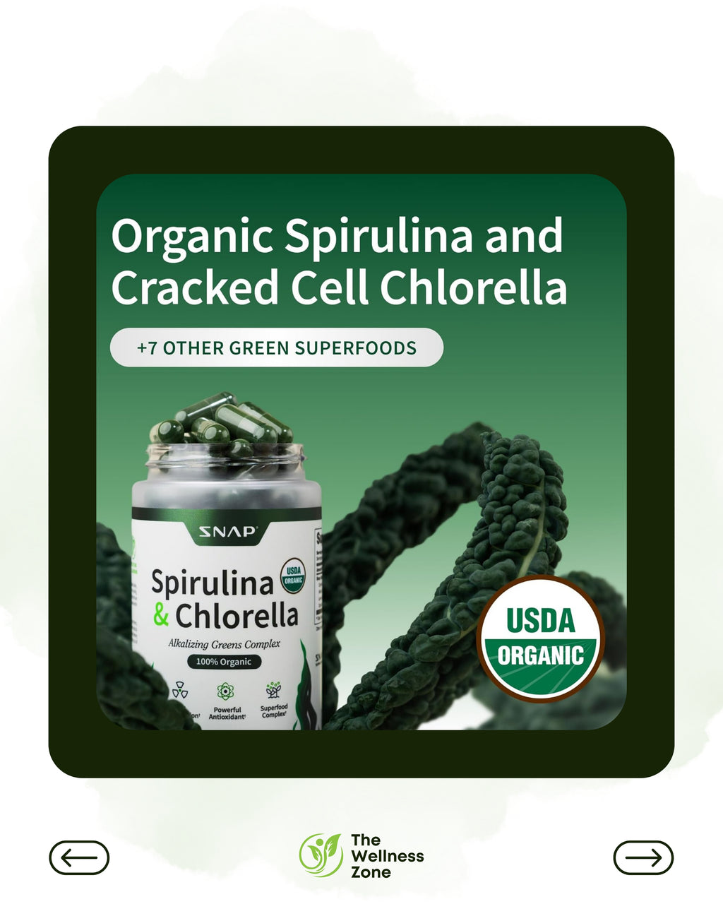 Snap Supplements, Spirulina & Chlorella