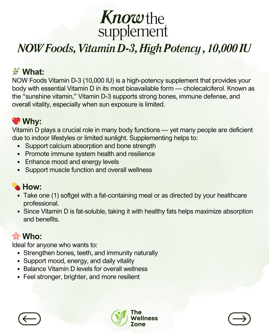NOW Foods, Vitamin D-3, High Potency , 10,000 IU, 120 Softgels