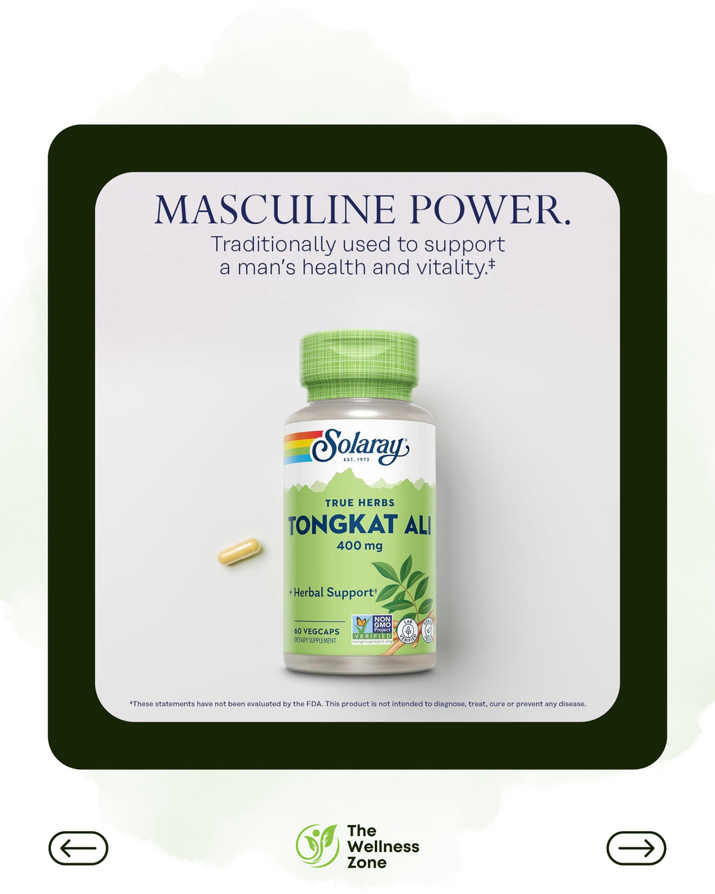 🌿 Solaray, Tongkat Ali, 400 mg, 60 VegCaps