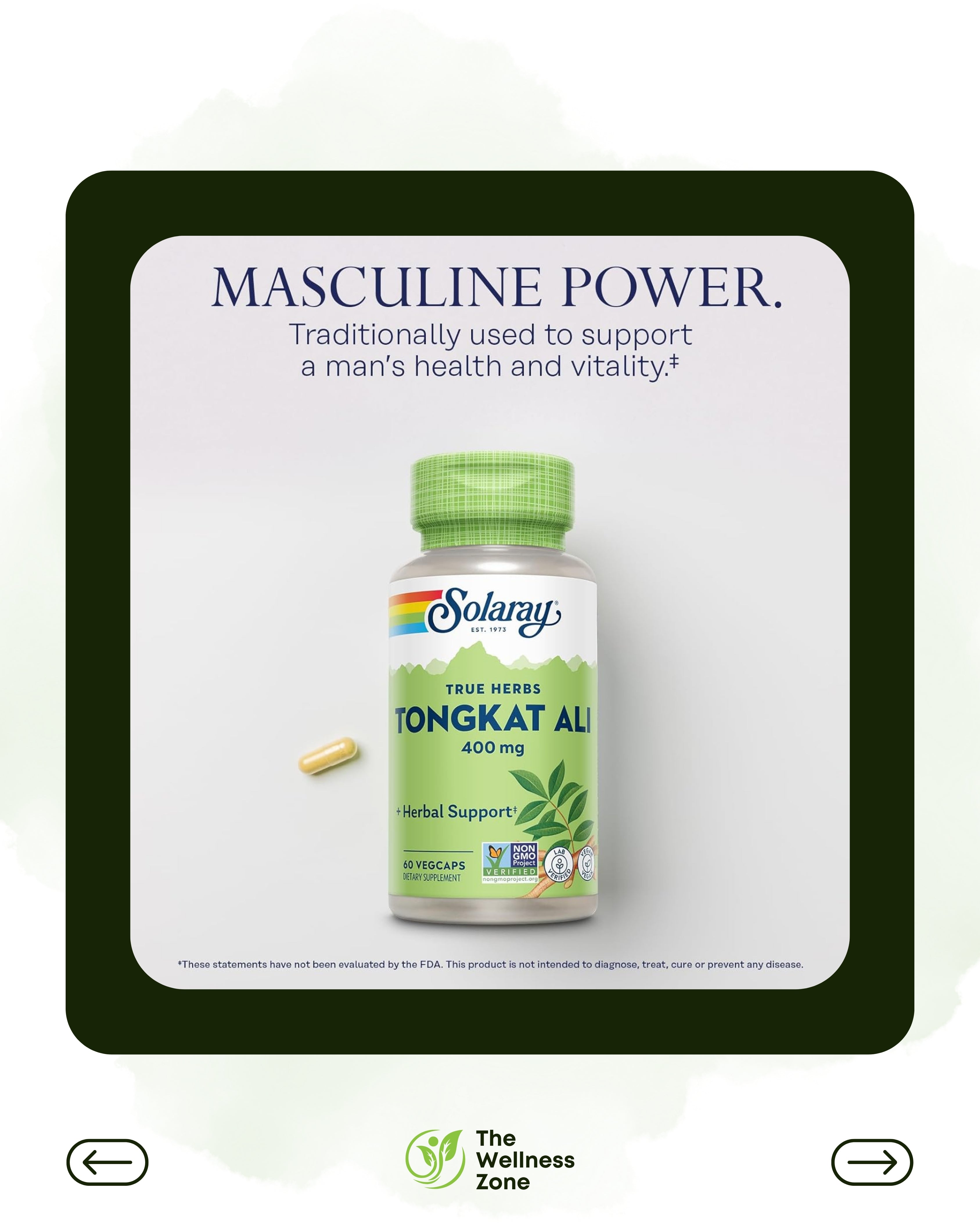 🌿 Solaray, Tongkat Ali, 400 mg, 60 VegCaps