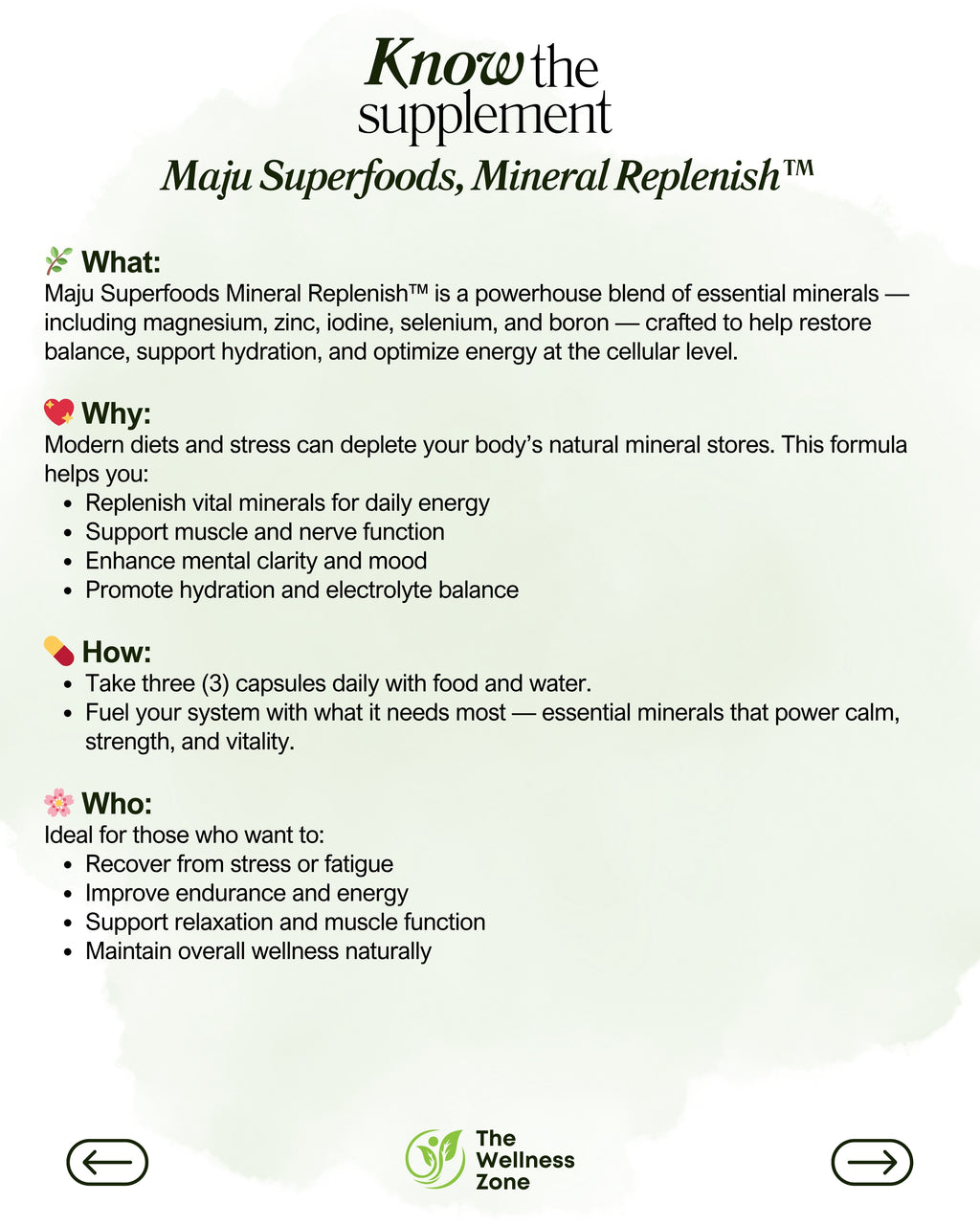 🌿 Maju Superfoods, Mineral Replenish™ , 60 Capsules