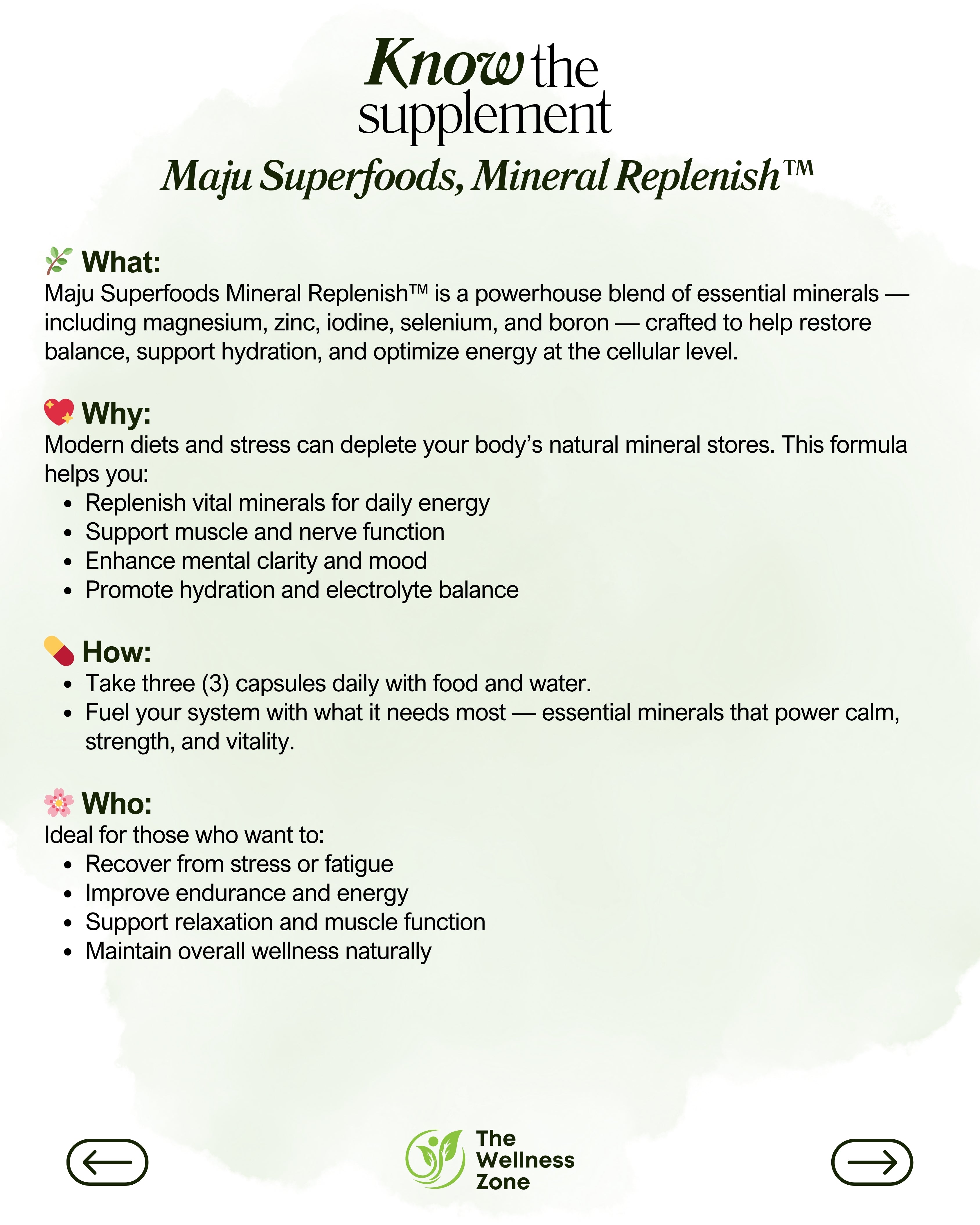 🌿 Maju Superfoods, Mineral Replenish™ , 60 Capsules