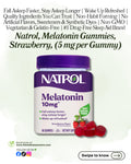 🌿 Natrol, Melatonin Gummies, Strawberry, 90 Gummies (5 mg per Gummy)