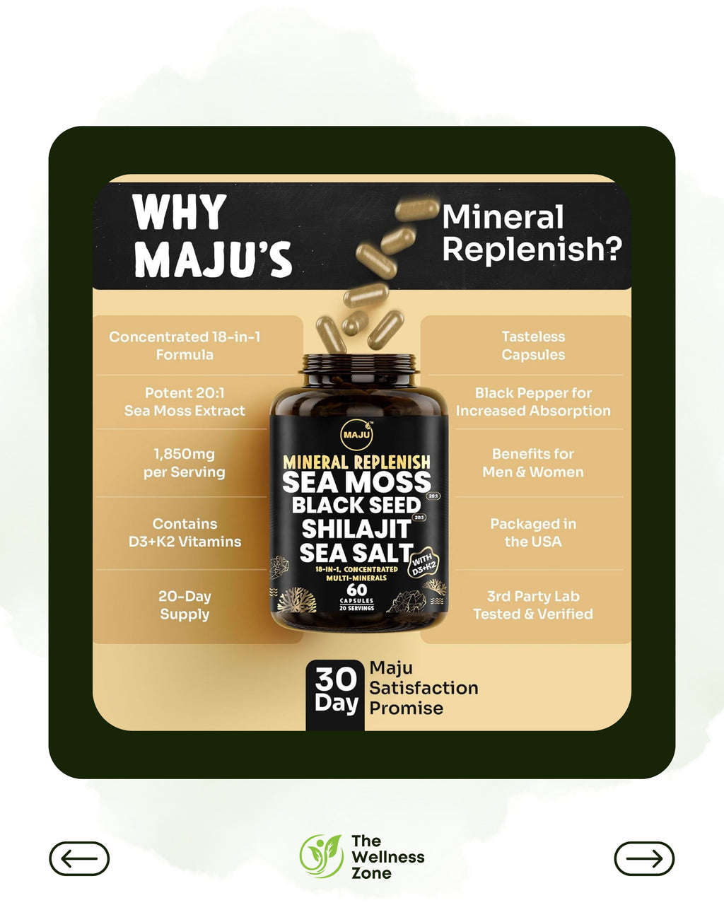 🌿 Maju Superfoods, Mineral Replenish™ , 60 Capsules