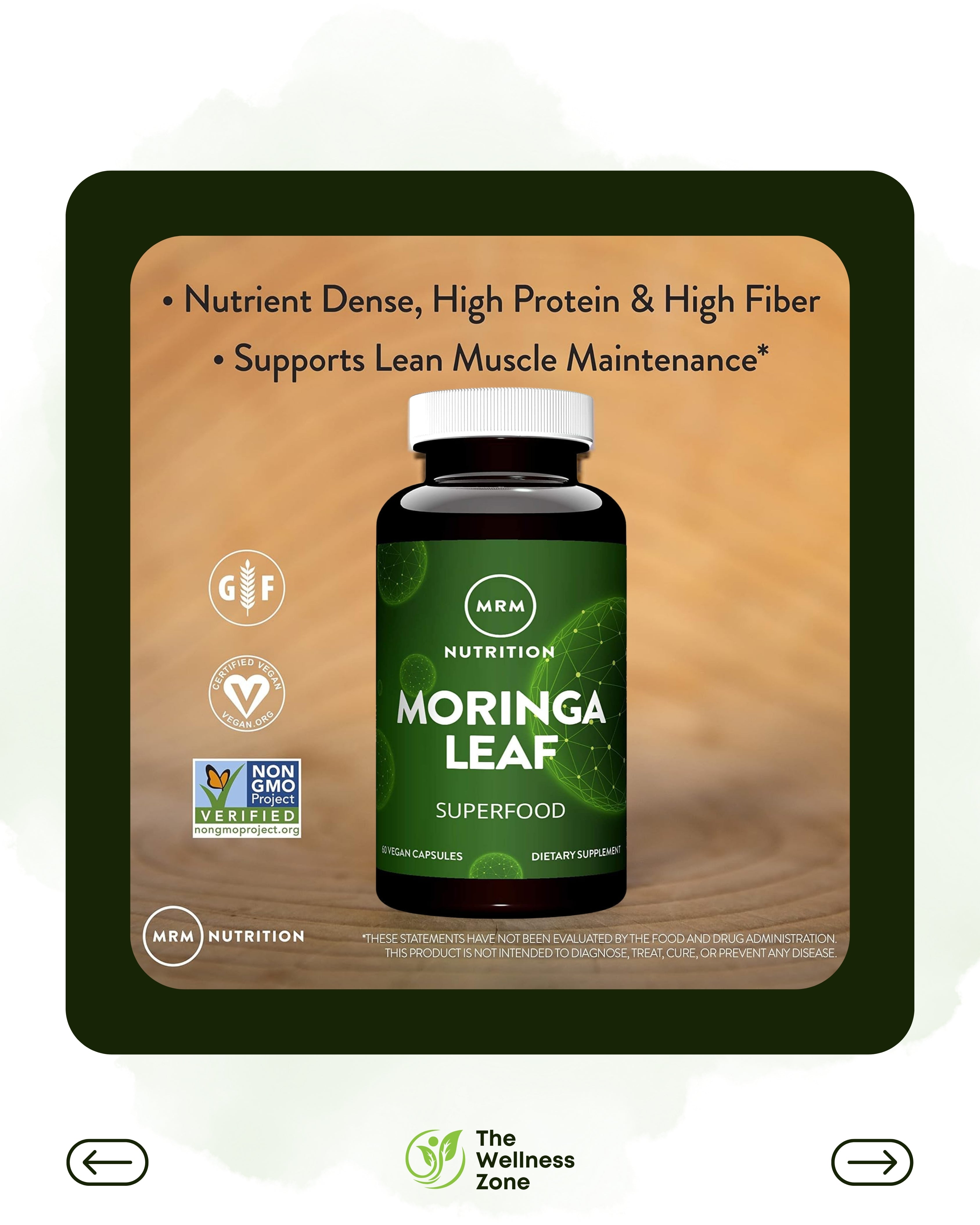 🌿 MRM Nutrition, Moringa Leaf, 60 Vegan Capsules (600 mg per Capsule)