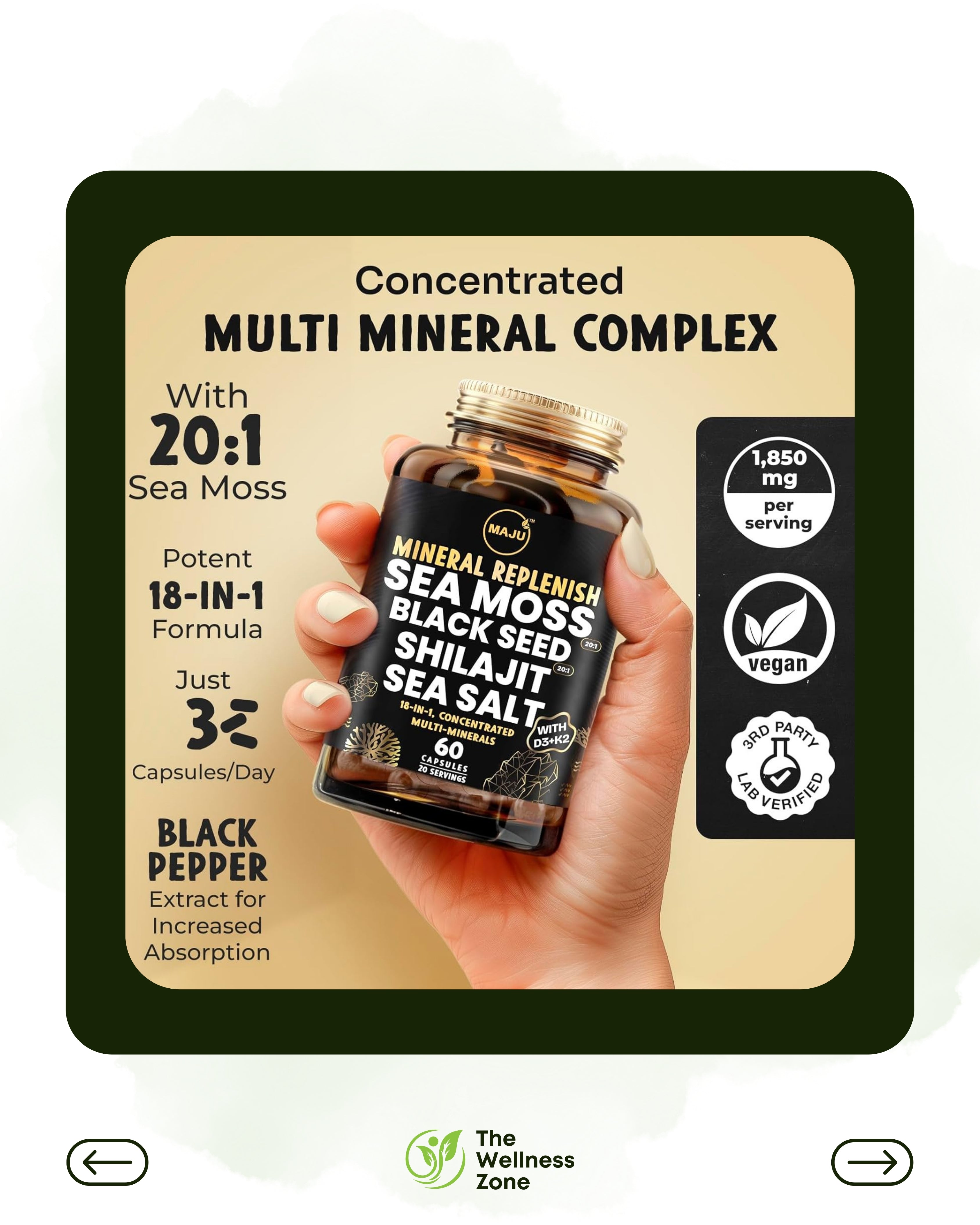 🌿 Maju Superfoods, Mineral Replenish™ , 60 Capsules