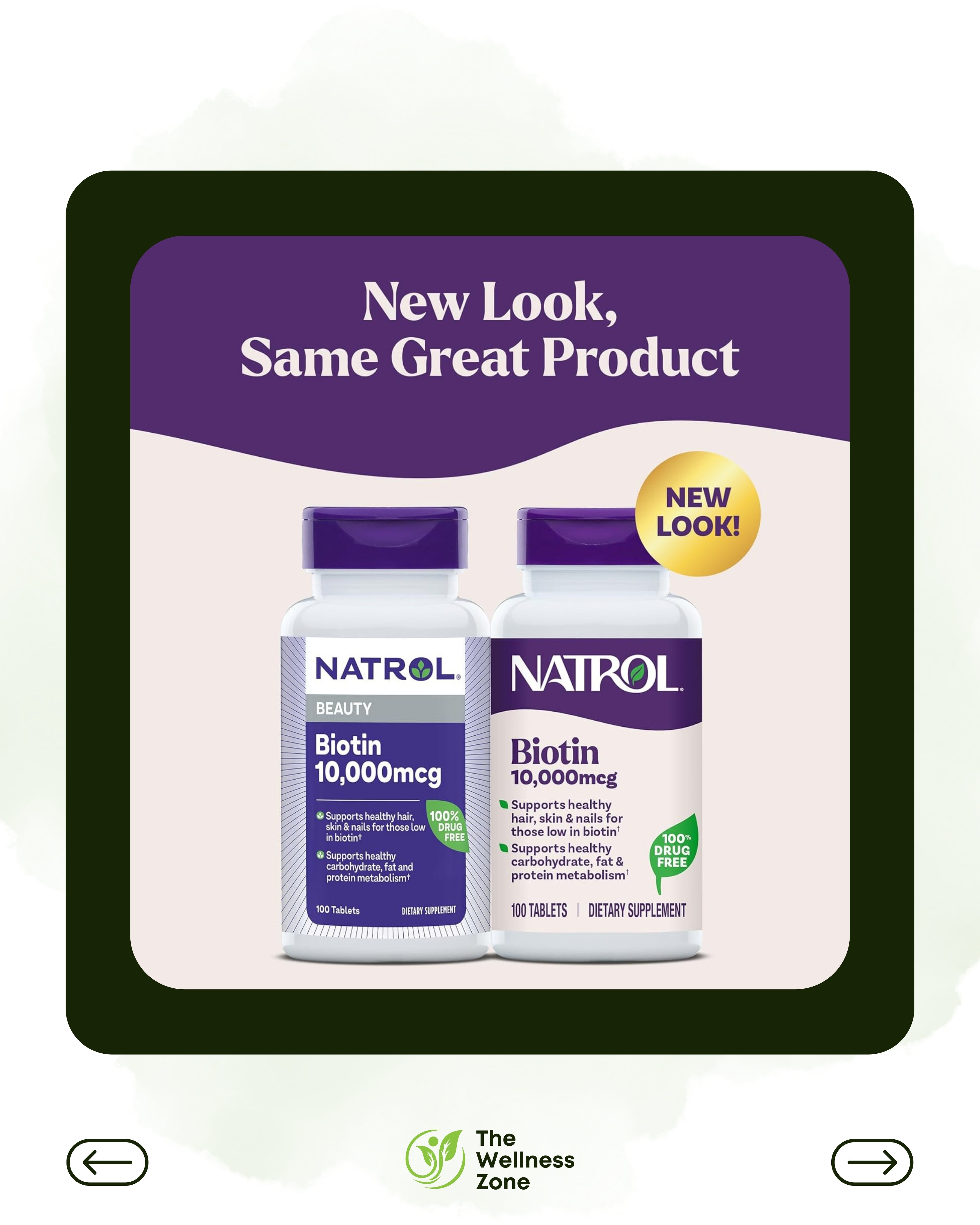 🌿 Natrol, Biotin, 100 Tablets