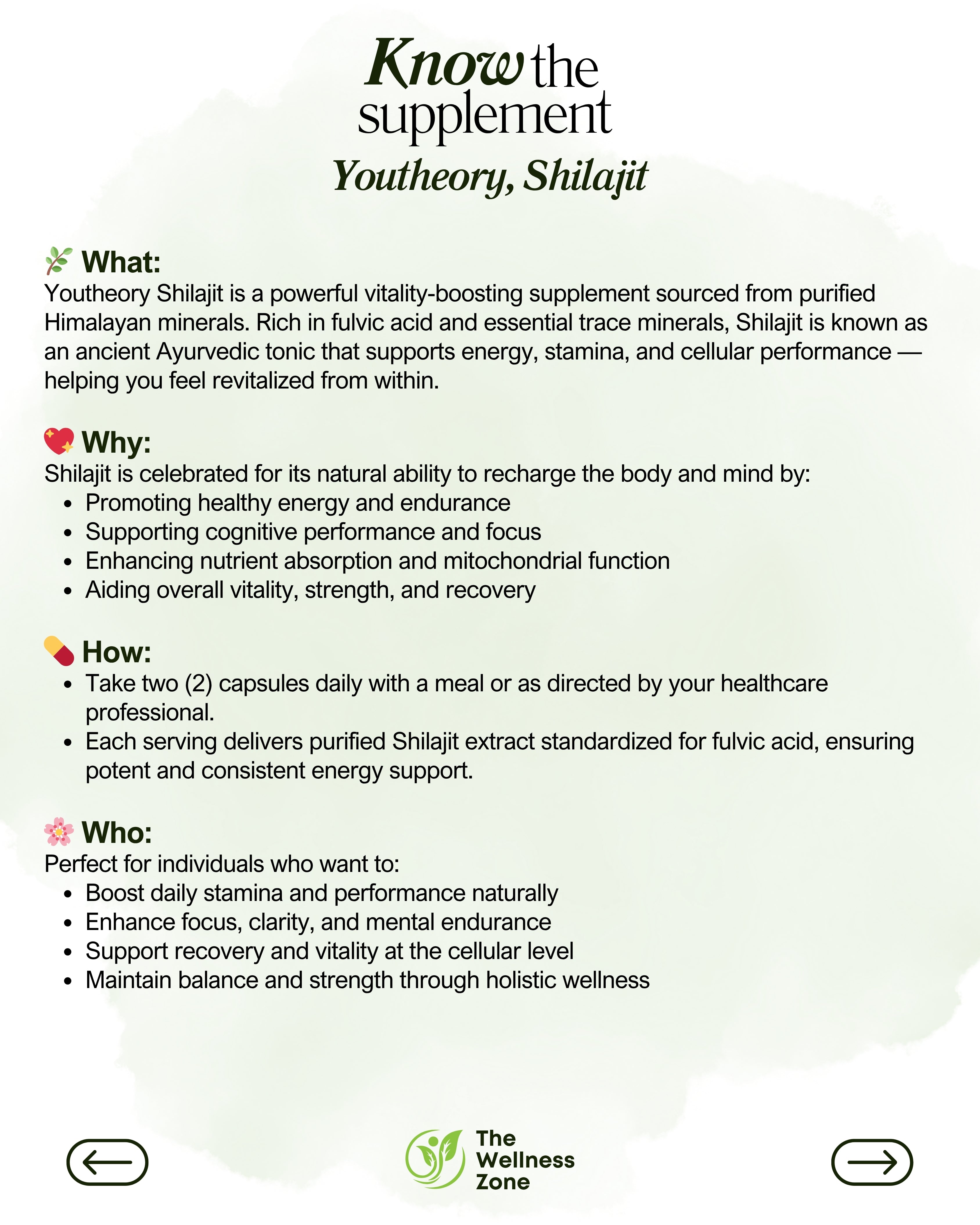 🌿 Youtheory, Shilajit, 60 Vegetarian Capsules
