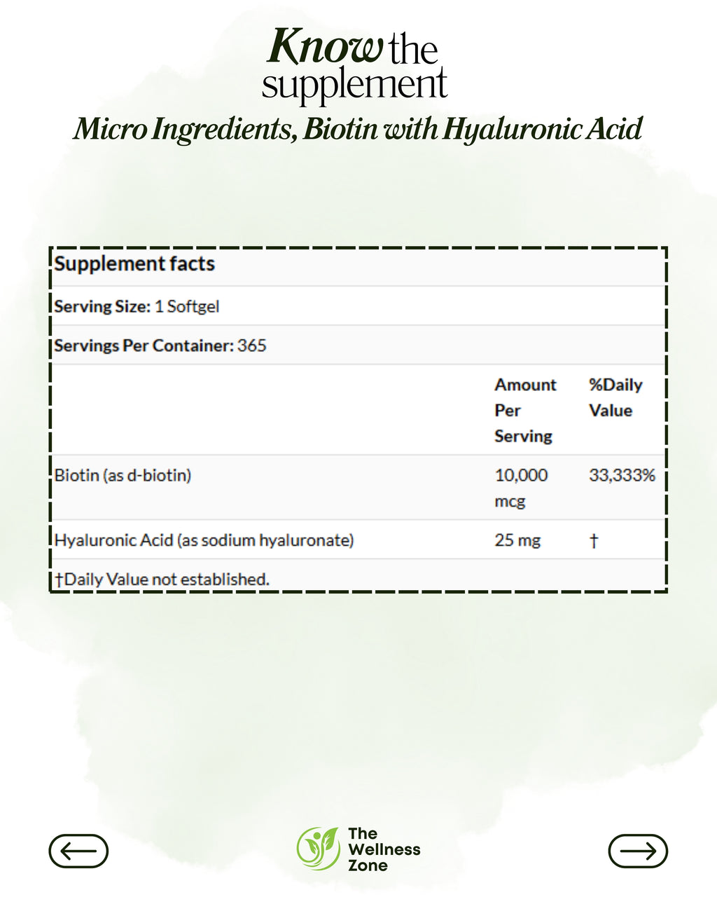 🌿 Micro Ingredients, Biotin with Hyaluronic Acid, 365 Softgels