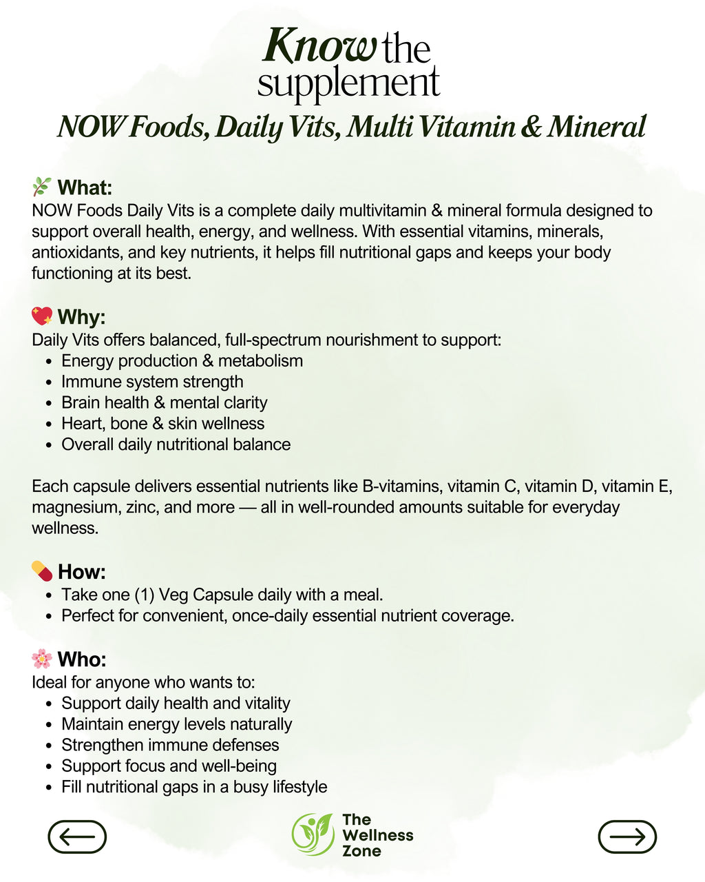 🌿 NOW Foods, Daily Vits, Multi Vitamin & Mineral, 120 Veg Capsules